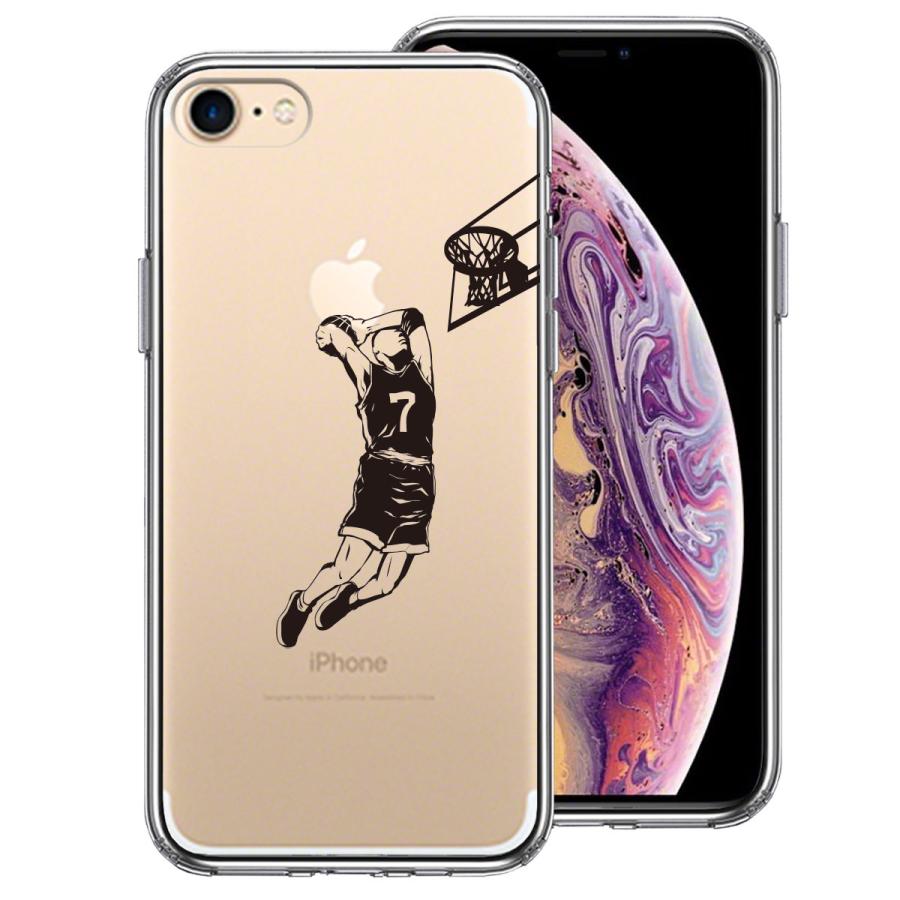 iPhone7 ケース ハードケース ハイブリッド クリア バスケットボール ダンク３ アイフォン カバー スマホケース｜smartphone-goods