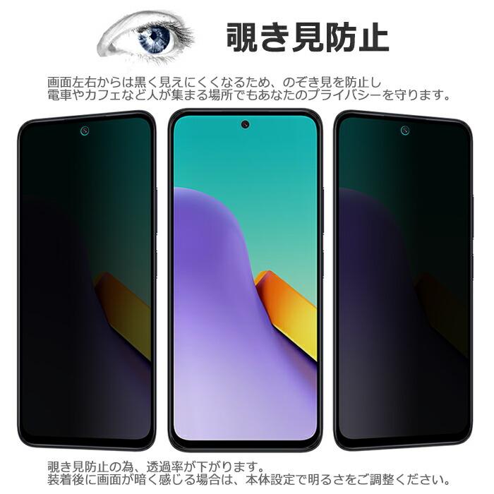 Redmi Xiaomi 12 5G フィルム 液晶保護 覗き見防止 9H 強化ガラス 画面