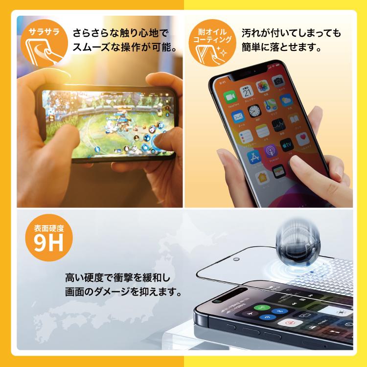 二刀流 【2枚目半額・3枚目99％OFF】 iPhone ガラスフィルム iphone17