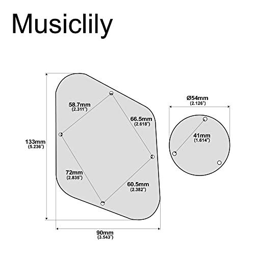 Musiclily LPタイプバックプレート/コントロールキャビティ セットUSAギブソン系レスポールエレキギター用、1Pブラックマット |  | 01