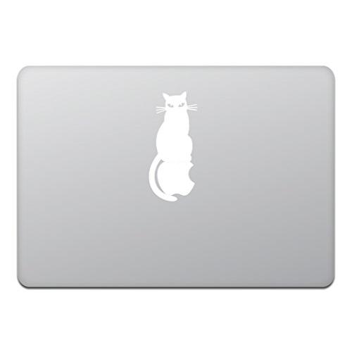 カインドストア MacBook Air/Pro 11 / 13インチ マックブック ステッカー シール 猫 黒猫 キャット りんごに乗る黒猫 ホ | 