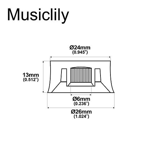 Musiclily 6mm ミリ規格スピードノブ エピフォン レスポールエレキギター用、アンバー(4個入) |  | 01