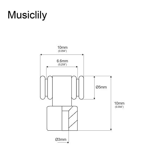 Musiclily Basic ギターローラーストリングガイド 円筒型 Fender Strat ストラト/テレキャスターエレキギター用 、ゴー |  | 01