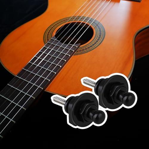 Yibuy 楽器用 エレキギターベース用 ストラップ ロックピン ブラック 4個 |  | 01