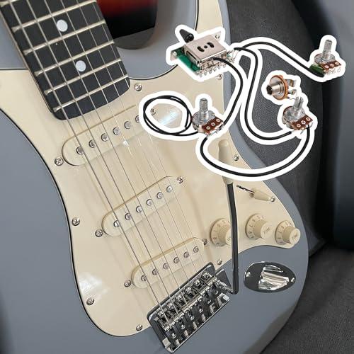 Yibuy クロム Circuit wiring harness 500k Pots For エレクトリックギター 3シングルピックアップ |  | 01