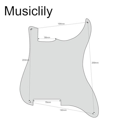 Musiclily 4穴ストラトピックガード穴無しSTエレキギター用、ホワイトパール4P |  | 01