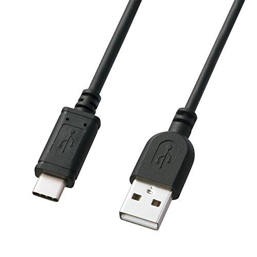 サンワサプライ USB2.0 TypeC - Aケーブル 1m KU-CA10K | 