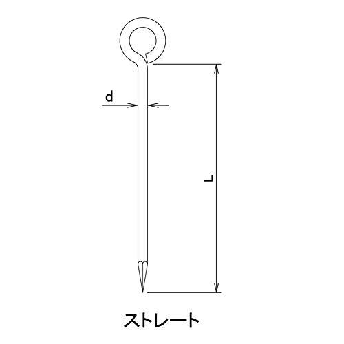 ダイドーハント(DAIDOHANT) ( ロープ止め ) ロープ止め 丸型 [ 鉄 / ユニクロ ] (呼び径) 9 x (長さ) 500mm |  | 01