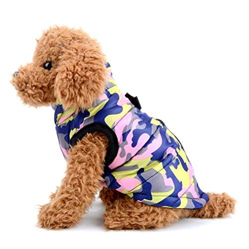 ZUNEA ペット服 迷彩柄 ジャケット 犬服 ハーネス コート 小型犬 猫 秋冬服 ダウン風ベスト 防寒 暖かい ジッパー ドッグウェア パー |  | 01