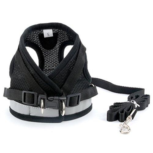 ZUNEA 犬用 ハーネス 小型犬 猫用 ハーネス リード セット 子犬 メッシュ 胴輪 通気性 反射テープ 安全 軽量 ベスト 調節可能 簡単 |  | 01