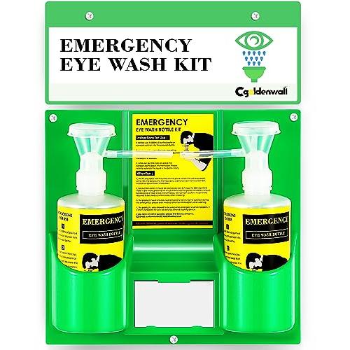 CGOLDENWALL 緊急用洗眼器 ハンディ洗眼ボルト アイウォッシュ壁掛け式 1秒出水 目を洗う 作業現場/工場/実験/研究室 | 