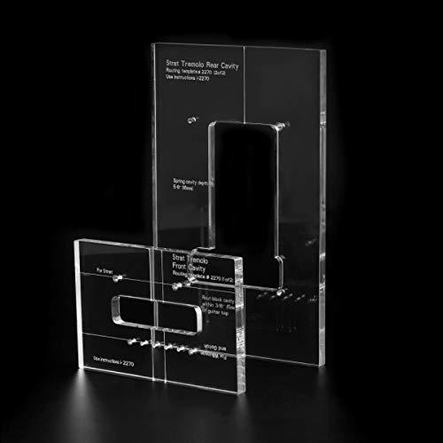 Musiclily Pro CNC 正確なアクリル伝統的なストラトスタイルギタートレモロブリッジ用テンプレートセット | 