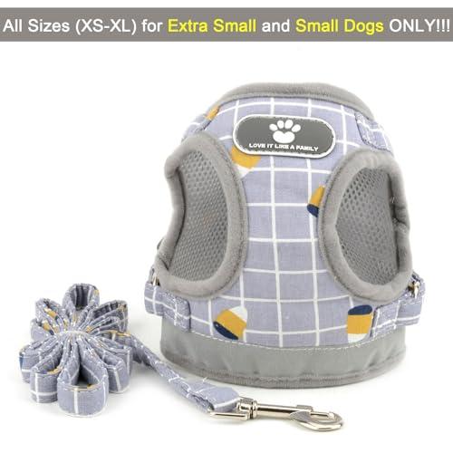 ZUNEA 犬 ハーネス リードセット 散歩 小型犬 ペット おしゃれ 可愛い ベスト 軽量 調節可能 胴輪 チェック柄 メッシュ ハーネス 猫 |  | 01