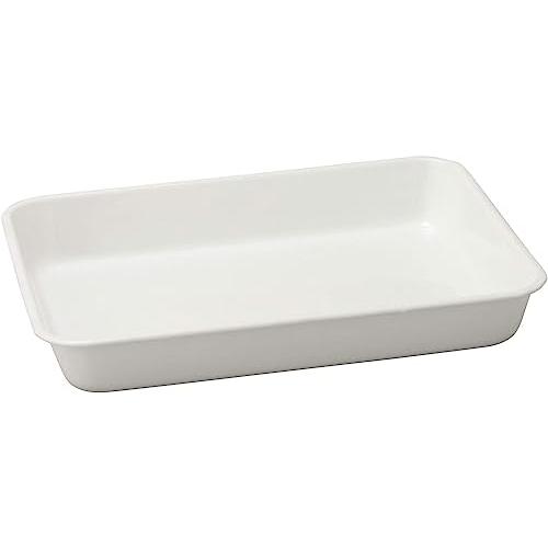 野田琺瑯(Nodahoro) バット ホーロー 耐熱 10枚取 36.4×26.8×5.3cm トレー 料理 日本製 ホワイト VA-10W | 