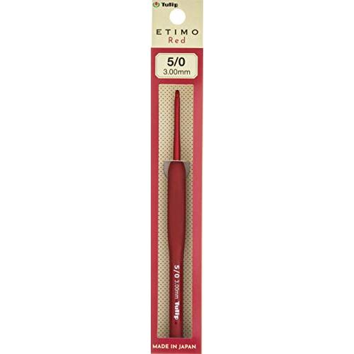 かぎ針 『ETIMO Red(エティモレッド) クッショングリップ付きかぎ針 5/0号 』 Tulip チューリップ レッド TED050 | 