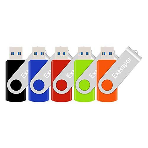 USB3.0対応 USBメモリ 32GB 5個セット Exmapor 超高速データ転送 USBフラッシュドライブ カラフル | 