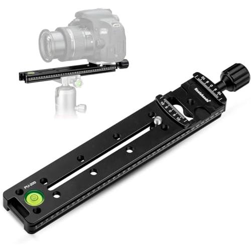 Koolehaoda 200mm プロフェッショナルレールノードスライドメタルクイックリリースクランプ互換アルカスイス DSLR三脚一脚ボールヘ | 