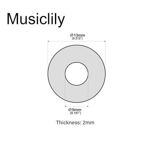 Musiclily Basic ギターストラップピン用フェルトワッシャー、ブラック（10個入り） |  | 01