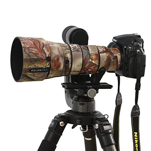 ROLANPRO レンズコート Nikon AF-S 500mm F5.6E PF ED VR 対応 望遠レンズ用 迷彩カバー 防水 野鳥撮影 | 