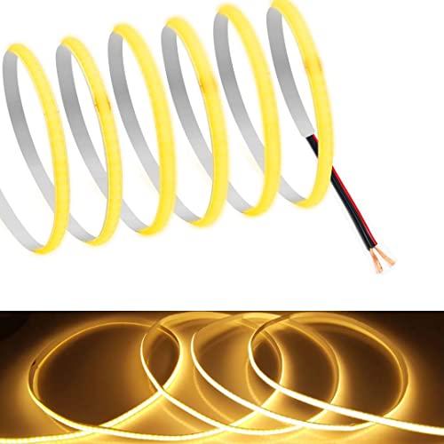 【RYE】 COB テープライトLEDストリップライトフレキシブル 高密度 幅5mm 隠れたLEDテープライト3m 320LEDs/m 電球色2 | 