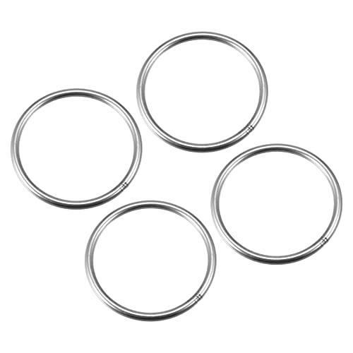 METALLIXITY 304ステンレス鋼Oリング 70 mm外径 5 mm厚さ 4個 溶接 丸リング 吊り下げ用 | 