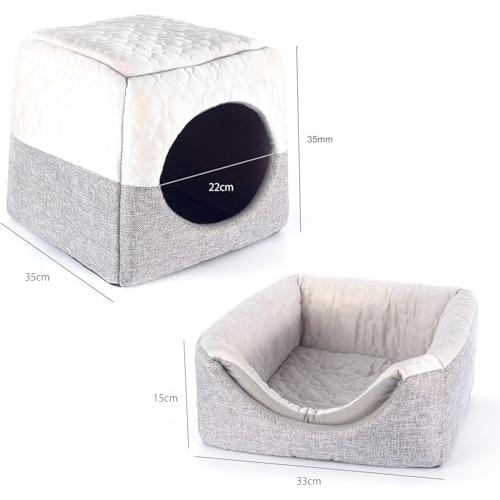 ペットハウス ペットベッド 猫 ハウス 猫ベッド 犬小屋 室内 犬ハウス 犬ベッド 夏 ペットベッド 夏用ベッド ドーム型 クッション型 かわい |  | 01