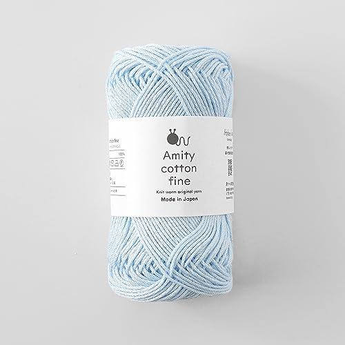 原ウール Knitworm アミティコットンファイン 5玉セット 中細 25g(約80m) 綿100% 日本製 107.水色 |  | 01