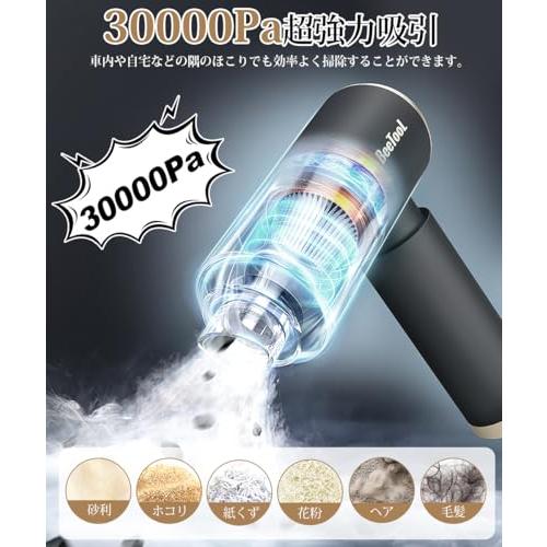 BeeTool ハンディクリーナー 多機能 車用掃除機 コードレス 30000Pa 強力吸引力 【吹き飛ぶ/吸い込む/空気入れ/空気抜き】ZX- |  | 01