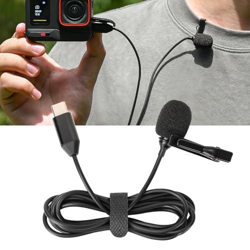 Insta360 Ace Pro 2/Ace/Ace Pro用クリップマイク ラベリアマイク Type-C ラインの長さ: 1.5m | 