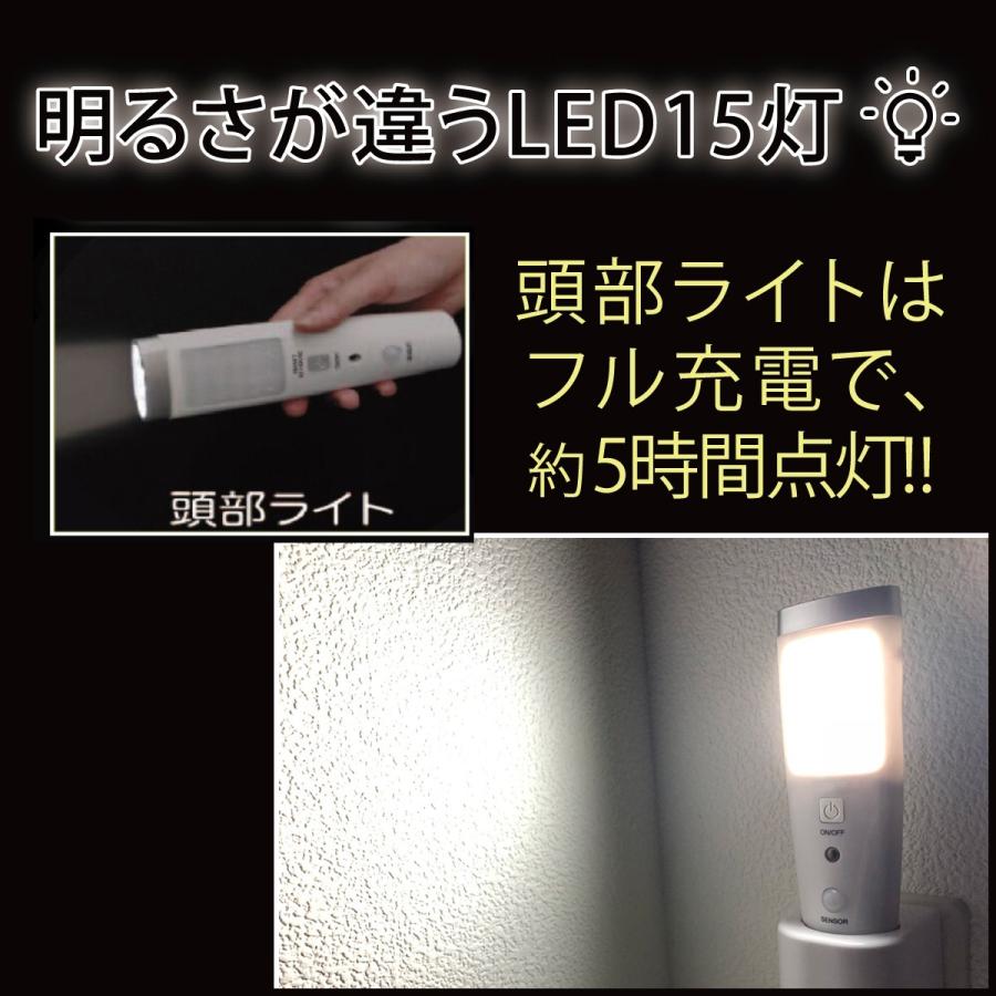 スマートリハウス停電ライト３台セット  TVCM　リチウムイオン電池　充電式　LED　センサーライト　懐中電灯　非常灯　足元灯　防災　地震　台風　安全に避難　｜smartrehouse｜03