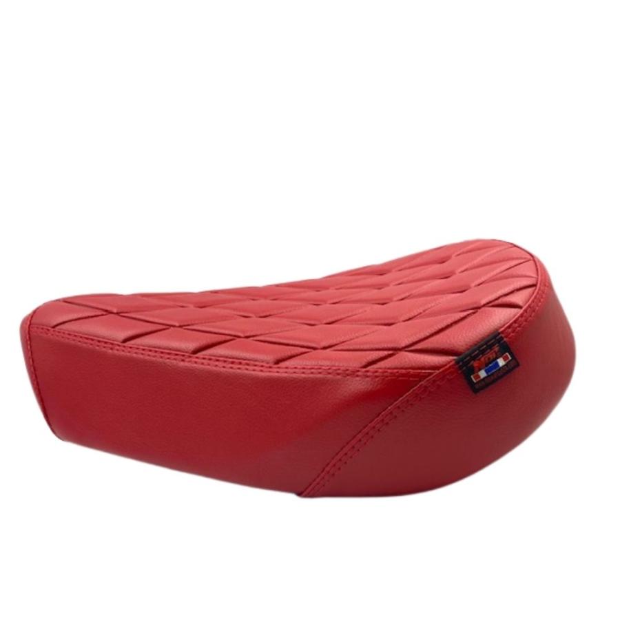 ホンダ スーパーカブ C125用 ローダウン交換用シート[レッド/ダイヤ柄