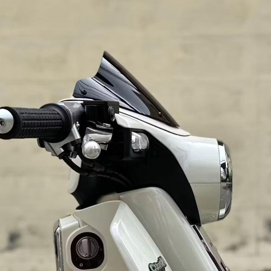 ※入荷待ち※ホンダ スーパーカブC125用ウインドシールド パールホワイト CA35 / Diabolus by K-Speed Decorative Windshield Pearl White for Honda C125 | スーパーカブ | 03
