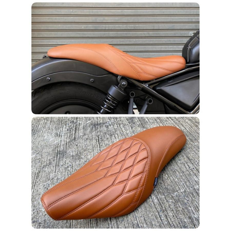 レブル250用純正シート ブラウン ダイヤモンドキルティングシート ホンダ（HONDA） ※予約※ホンダ レブル250/500交換用ブラウン ロング