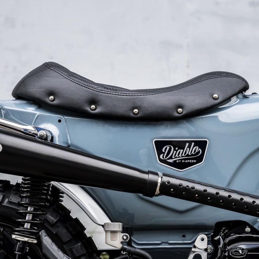 ホンダ ダックス ST125用交換 スペシャルカーブシート/ ショートスタイルDX039 / Diablo Custom Works Special Curve Seat (Mixed Pattern) for Honda DAX125｜smartsmokers｜02