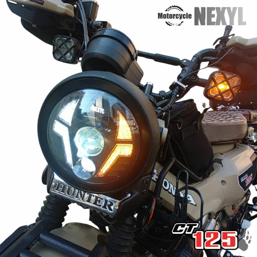 HONDA CT125 用 ウインカー内蔵 LEDヘッドライト デイライト搭載 ロー