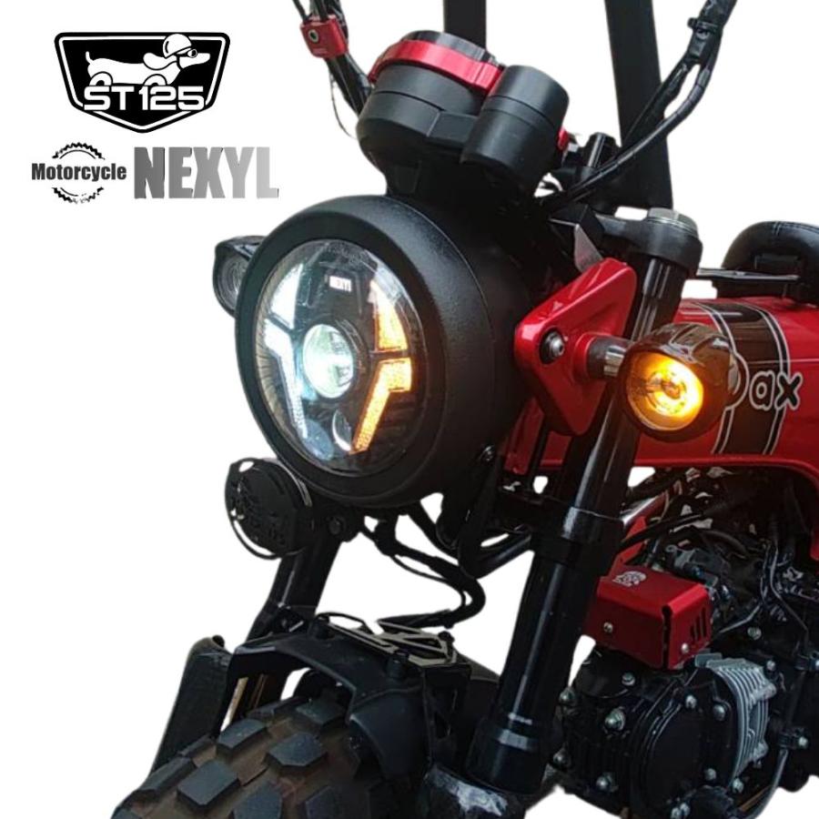 アメリカンダックス バイク用ヘッドライト・ウィンカーセット ホンダ（HONDA） HONDA DAX125 用 ウインカー内蔵 LEDヘッドライト