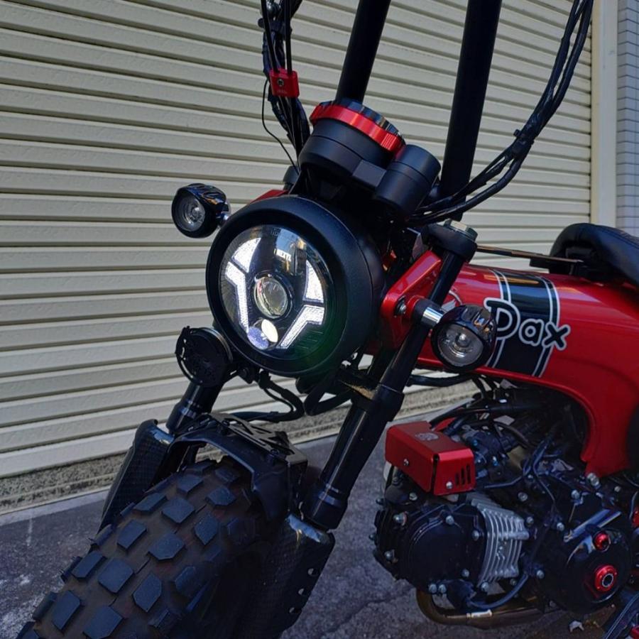 HONDA DAX125 用 ウインカー内蔵 LEDヘッドライト デイライト搭載 ロー/ハイ切替 高輝度ヘッドランプ JB04 JB06 ホンダ ダックス NEXYLモデルの画像