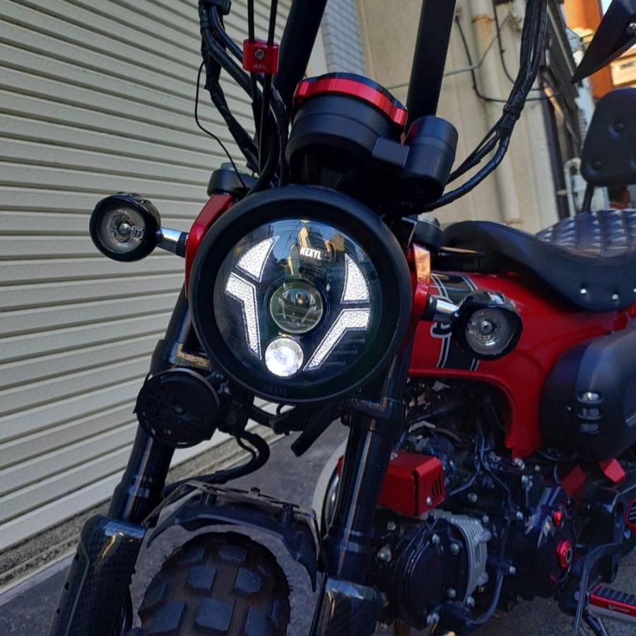 アメリカンダックス バイク用ヘッドライト・ウィンカーセット HONDA DAX125 用 ウインカー内蔵 LEDヘッドライト デイライト搭載 ロー