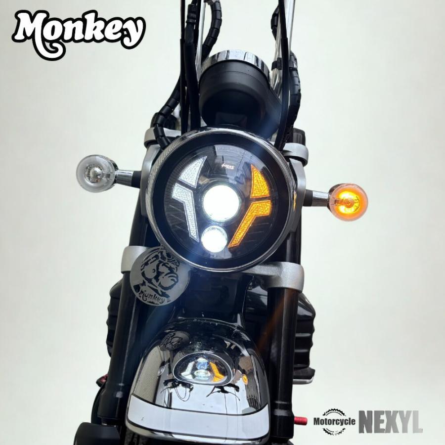 モンキー HONDA Monkey125 用 ウインカー内蔵 LEDヘッドライト デイ
