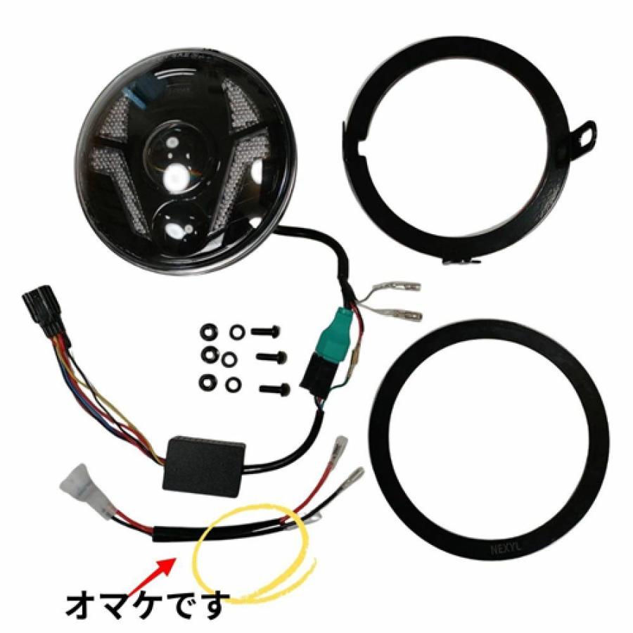 HONDA Monkey125 用 ウインカー内蔵 LEDヘッドライト デイライト搭載 ロー/ハイ切替 高輝度ヘッドランプ JB02 JB03 JB05 ホンダ モンキーNEXYLモデルの画像