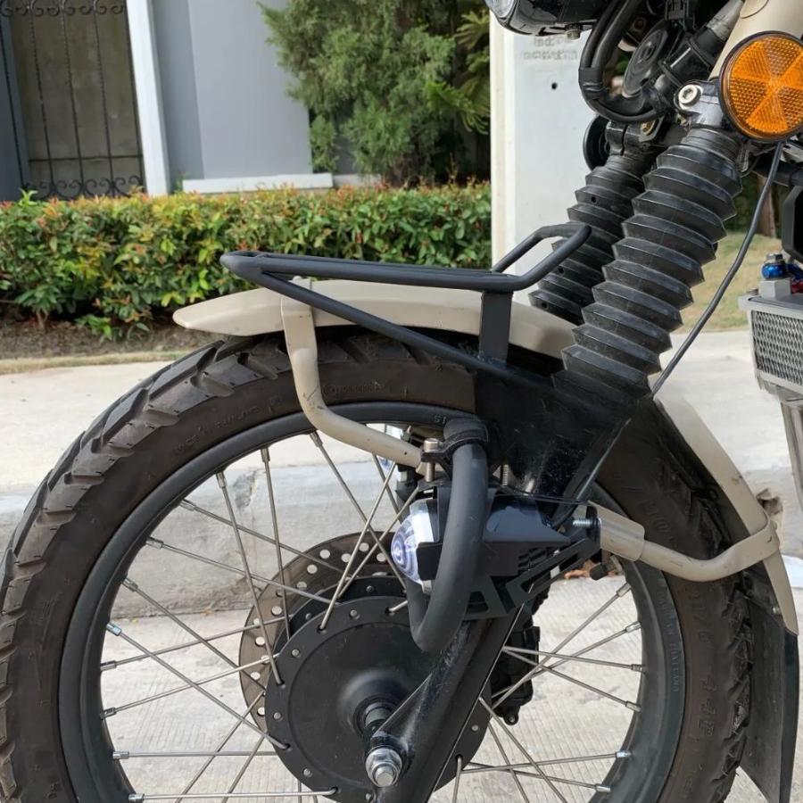 MAXNUS HONDA CT125専用 フロントフェンダーキャリア＆ライトガード 補助ライト付き ブラック HONDA CT125 JA55 JA65