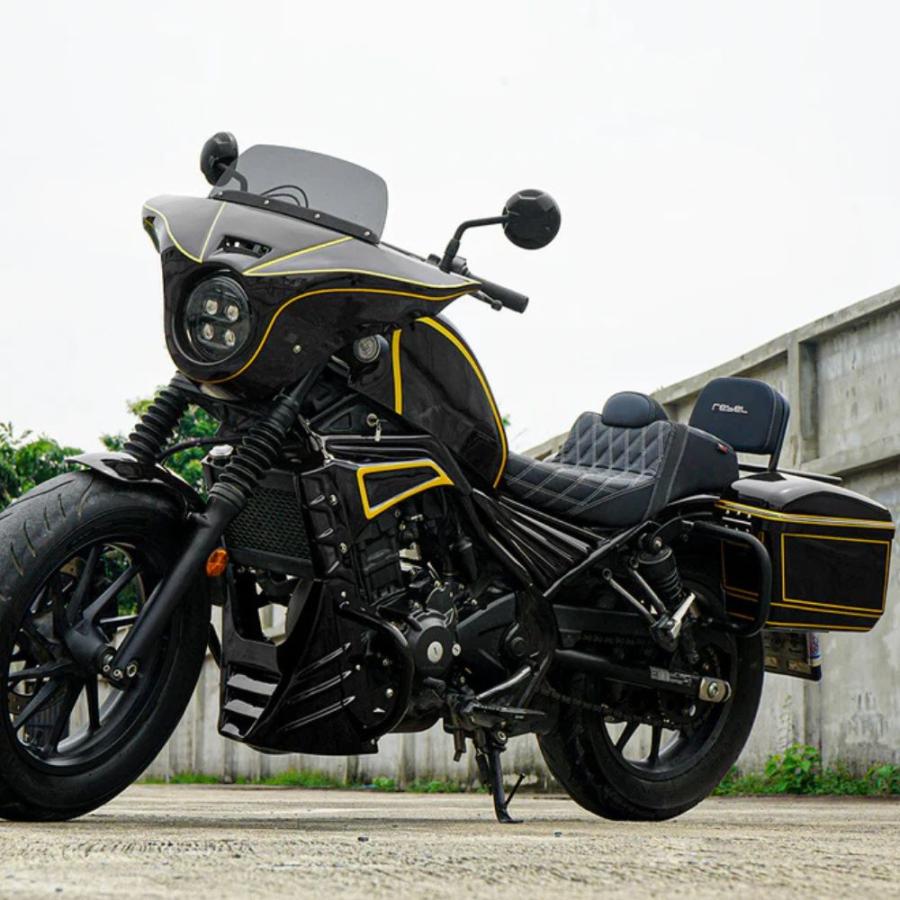 レブル MAXNUS HONDA レブル250/500用カスタムタンクカバー ブラック