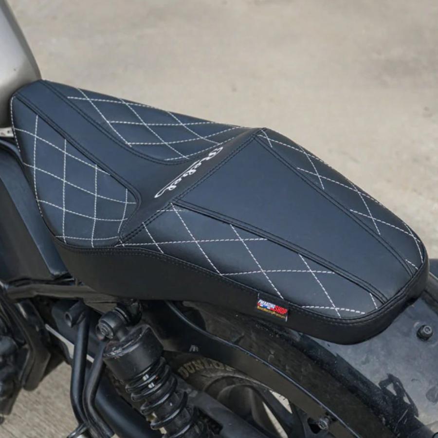 MAXNUS HONDA Rebel 250/500 専用 カスタムシート ダイヤステッチ ロゴ