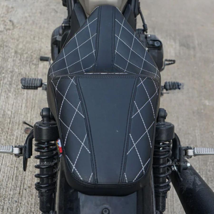 MAXNUS HONDA Rebel 250/500 専用 カスタムシート ダイヤステッチ ロゴ