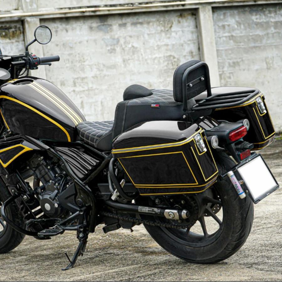 MAXNUS レブル250 カスタム 外装 8ピース フルカウルキット ブラック×ゴールドライン HONDA Rebel250 (MC49) 2017〜2024対応の画像
