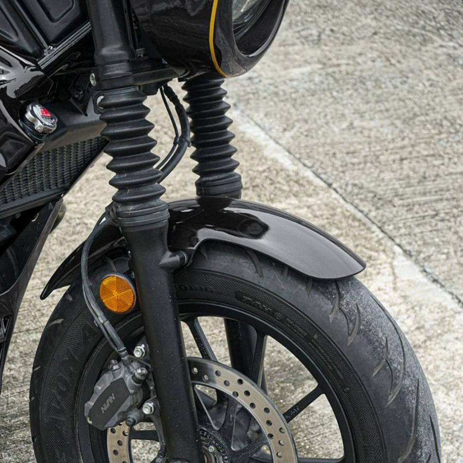 MAXNUS レブル250 カスタム 外装 8ピース フルカウルキット ブラック×ゴールドライン HONDA Rebel250 (MC49) 2017〜2024対応の画像