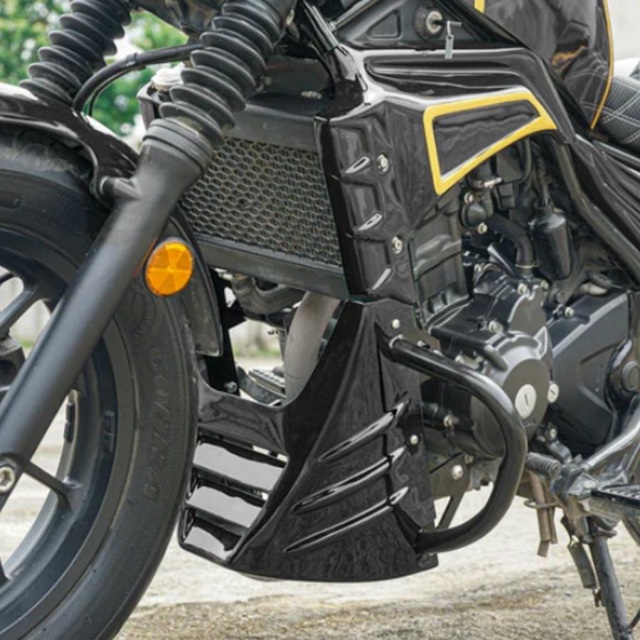 MAXNUS レブル250 カスタム 外装 8ピース フルカウルキット ブラック×ゴールドライン HONDA Rebel250 (MC49) 2017〜2024対応の画像
