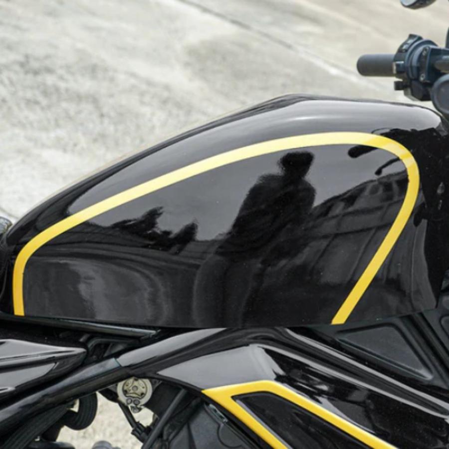 MAXNUS レブル250 カスタム 外装 8ピース フルカウルキット ブラック×ゴールドライン HONDA Rebel250 (MC49) 2017〜2024対応の画像