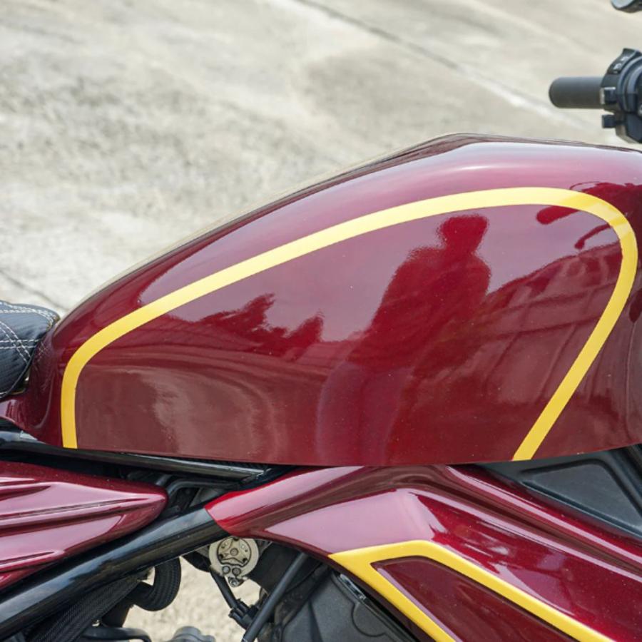 MAXNUS レブル250 カスタム 外装 8ピース フルカウルキット レッド×ゴールドライン HONDA Rebel250 (MC49) 2017〜2024対応の画像