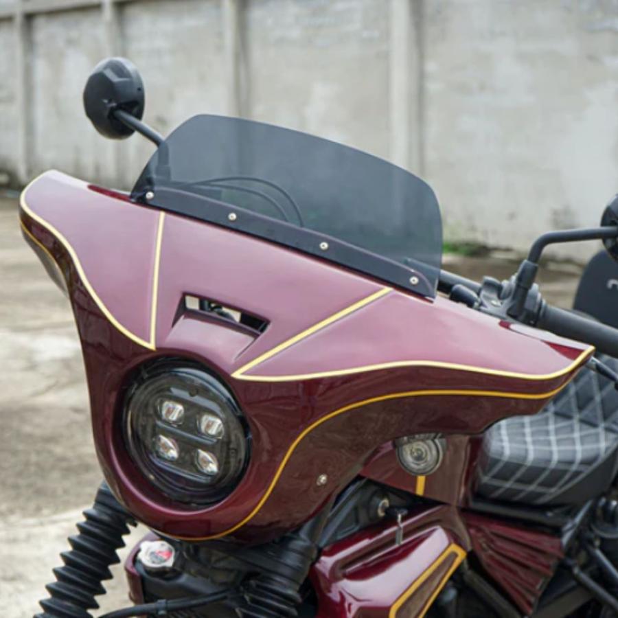 MAXNUS レブル250 カスタム 外装 8ピース フルカウルキット レッド×ゴールドライン HONDA Rebel250 (MC49) 2017〜2024対応の画像